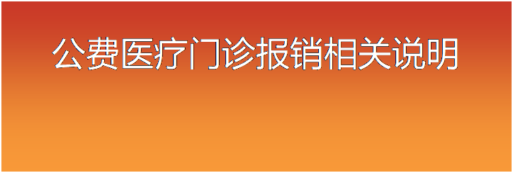 文本框: 公费医疗门诊报销相关说明